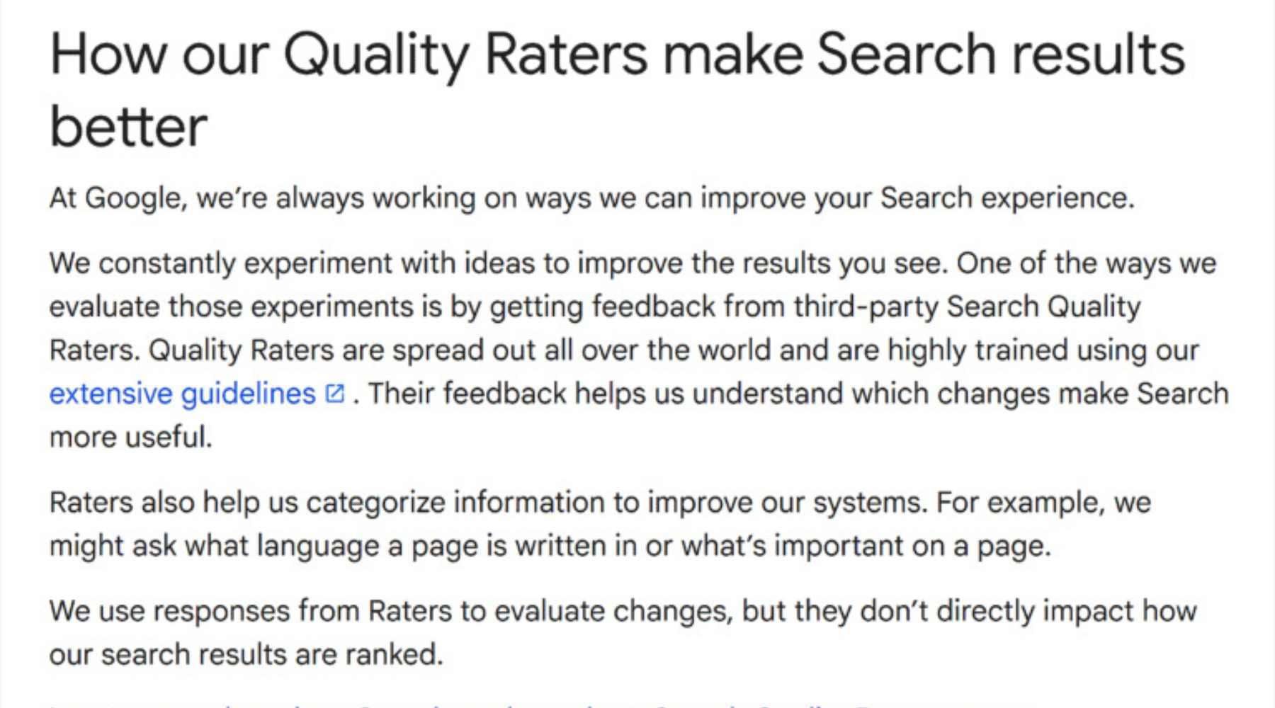 google quality rater